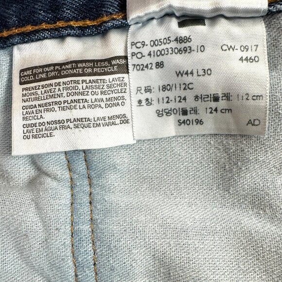 Levi's 505 Regular Fit Men's Jeans size W44 L30, Rinse Medium wash 100 cotton - Picture 14 of 16